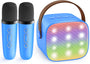 Tragbare Mini-Karaokemaschine mit Bluetooth-Lautsprecher & 2 kabellosen Mikrofonen – Veylo