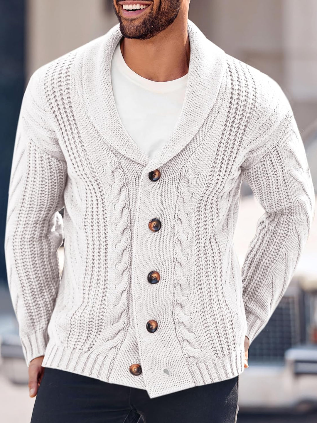 Bequemer gestrickter Herrenpullover - Lucas