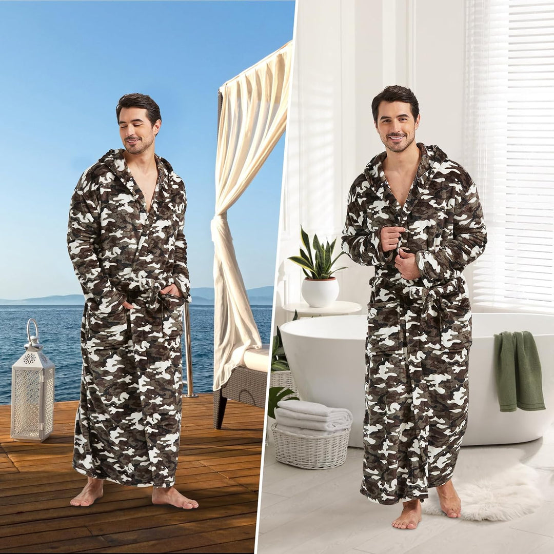 Bequemer Flanell Herren Bademantel - James