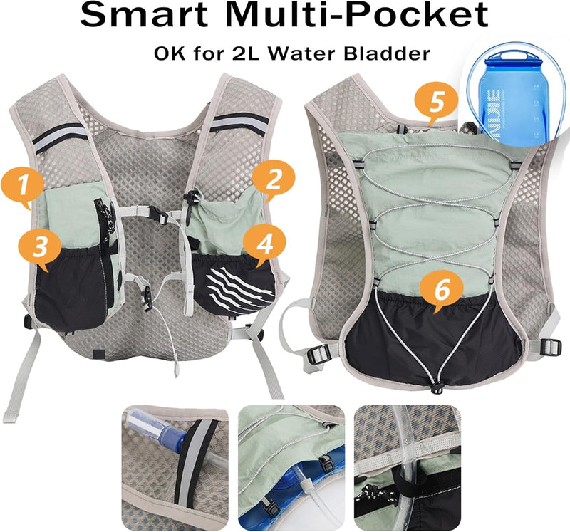 Ultra-Light Hydration Running Vest with 2L Water Reservoir – Dravien
