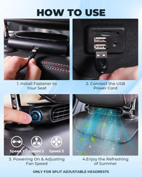 3 Speed ​​USB Car Cooling Fan &amp; Headrest Mount – AutoBreeze