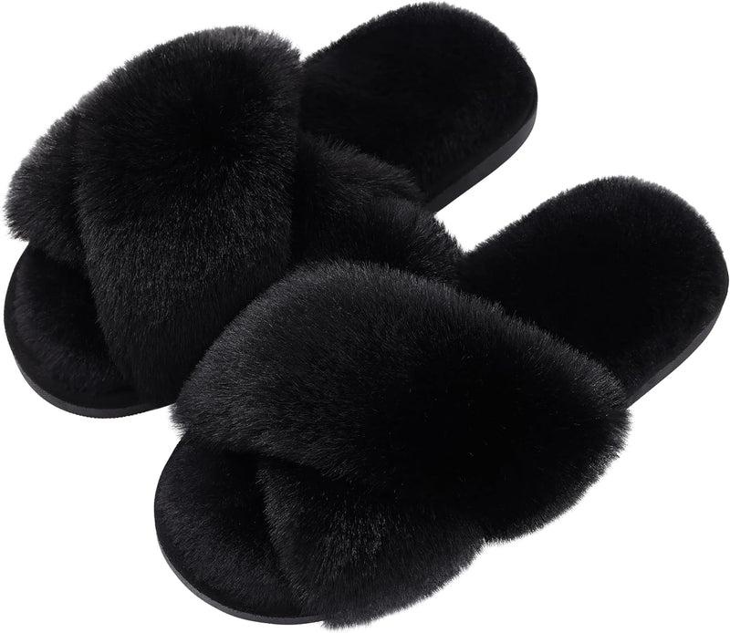 Fuzzy Slippers with Memory Foam - CloudStep
