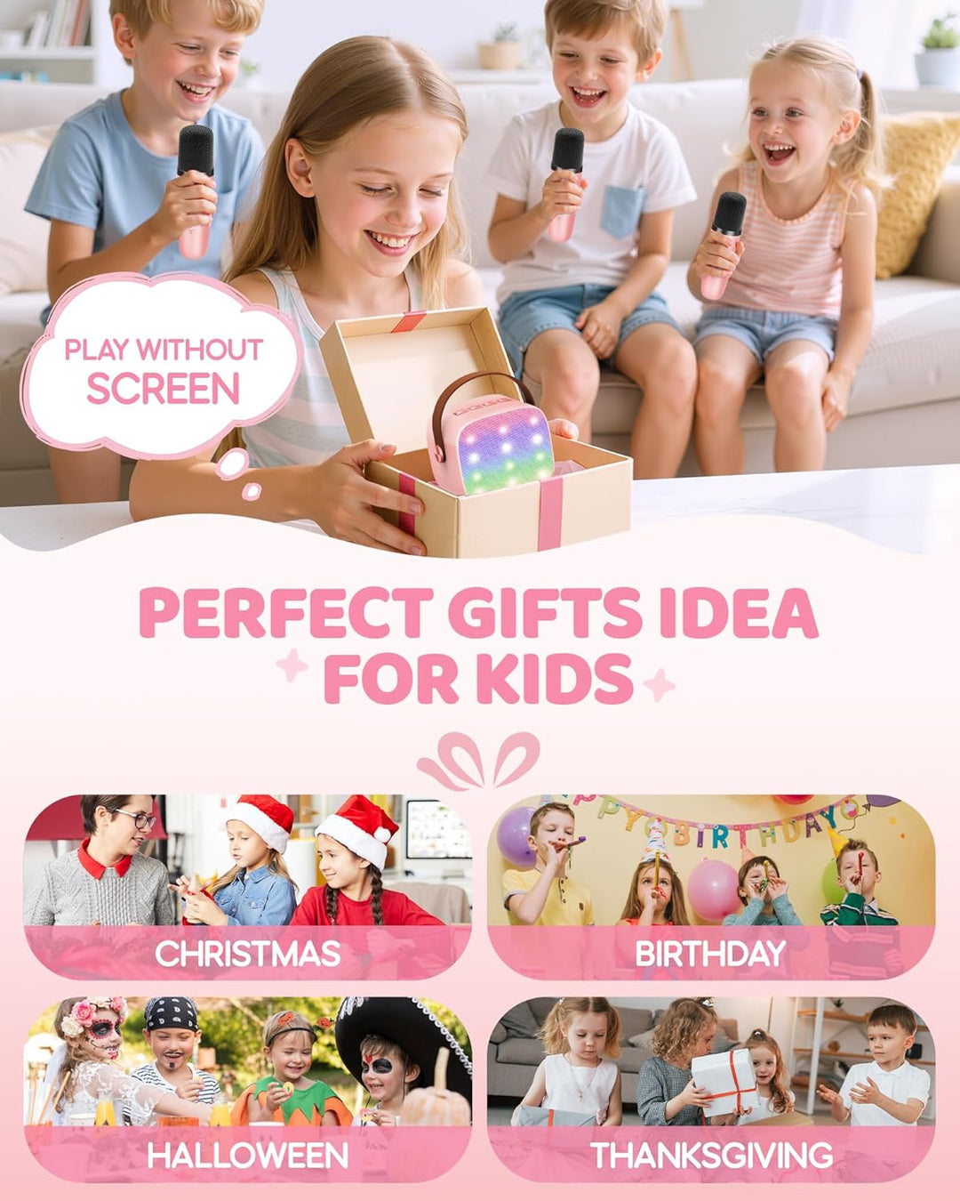 Portable Mini Karaoke Machine with Bluetooth Speaker &amp; 2 Wireless Microphones – Veylo