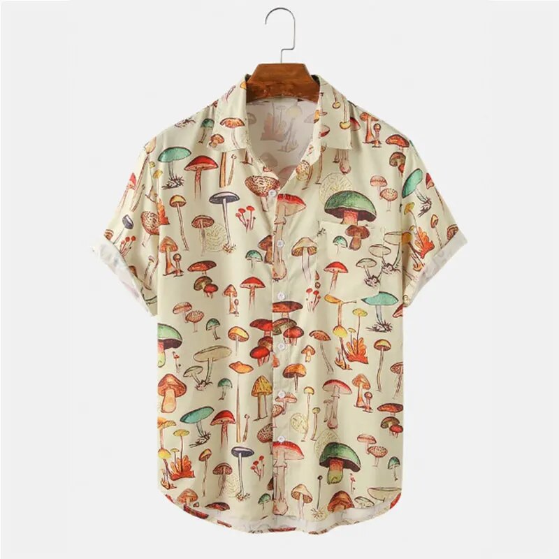 Zomers Heren Shirt met Cartoonprint – Oscar
