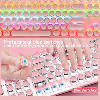 Mechanisch 87-toetsen gamingtoetsenbord met RGB-achtergrondverlichting en blauwe schakelaars