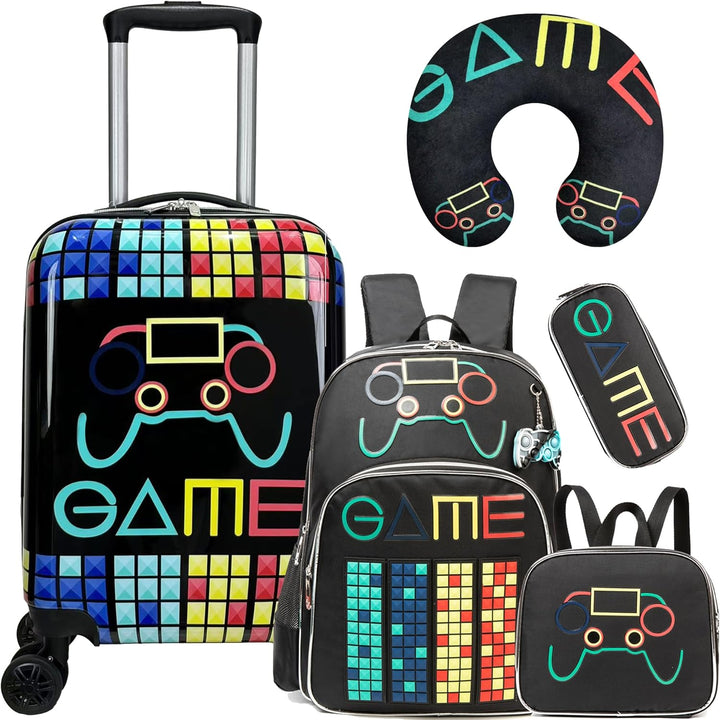 Kinder Bagage Set 5-delig met Hard Shell en Spinnerwielen – Game Day