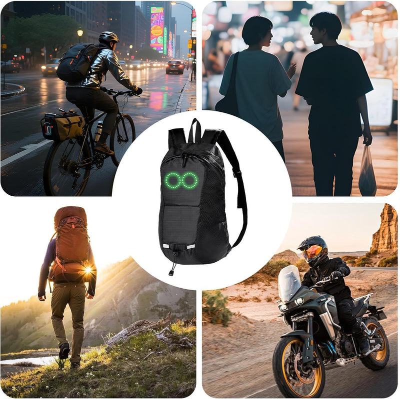 LED Reisrugzak – Waterdichte Lichtgevende Rugzak met Muziekresponsieve Verlichting – Nexora