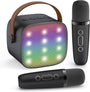 Tragbare Mini-Karaokemaschine mit Bluetooth-Lautsprecher & 2 kabellosen Mikrofonen – Veylo