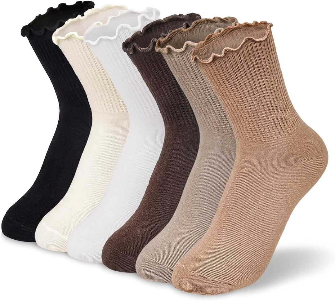 Rüschige Baumwoll Knöchelsocken - Lisa