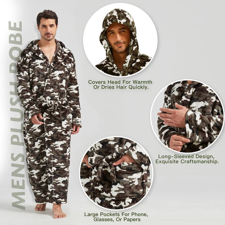 Bequemer Flanell Herren Bademantel - James