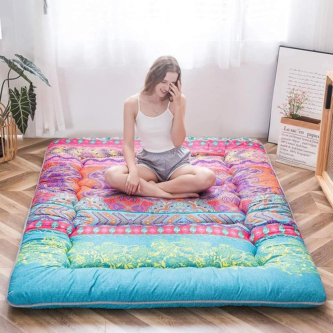 Folding Japanese Futon Floor Mattress with Memory Foam Support – Arivon