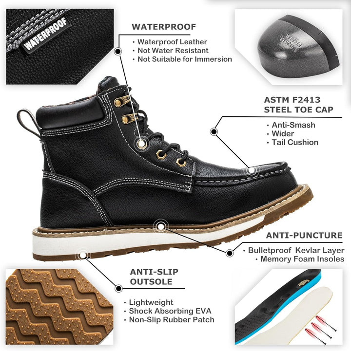 Robuste Wasserdichte Arbeitsstiefel für Herren - Timothy