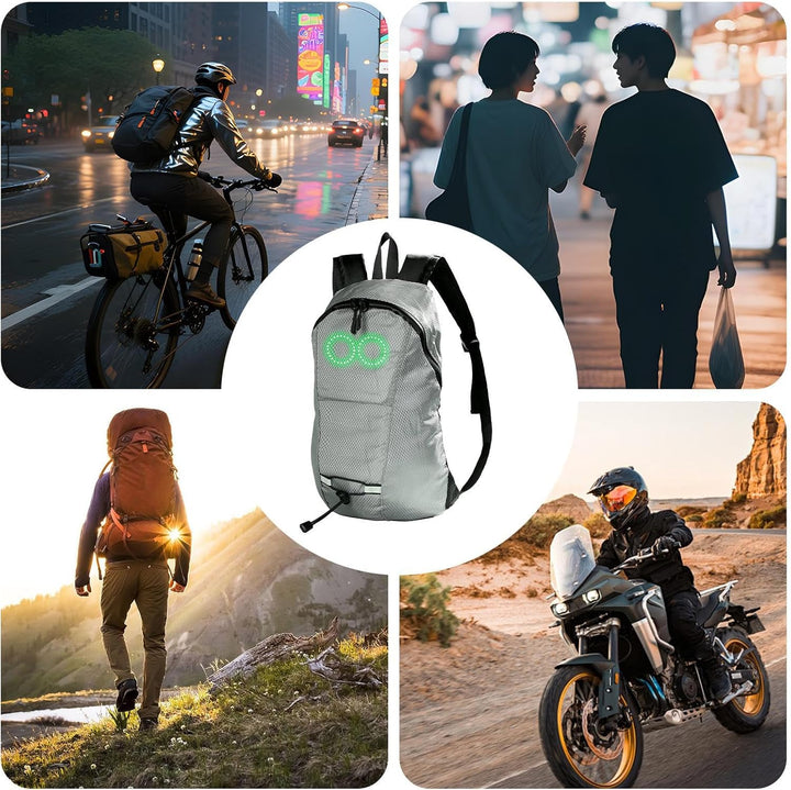 LED Reisrugzak – Waterdichte Lichtgevende Rugzak met Muziekresponsieve Verlichting – Nexora