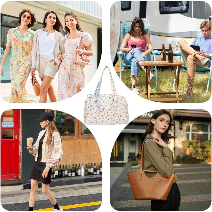 Bow Duffle Bag – Grote Canvas Weekendtas met Lintenaccent – Floria