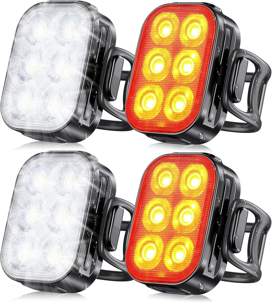 Ultra Slank USB Oplaadbare Fietsverlichting Set met 4+6 Modi – SlimBeam