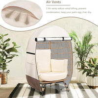 Waterproof Egg-Shaped Chair Cover with Double Zipper – Solara 