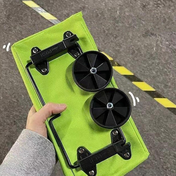 Large Capacity Folding Shopping Bag with Wheels – Reusable Cart Tote – Veytra