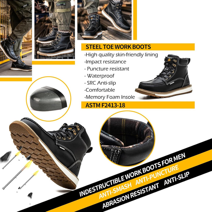 Robuste Wasserdichte Arbeitsstiefel für Herren - Timothy
