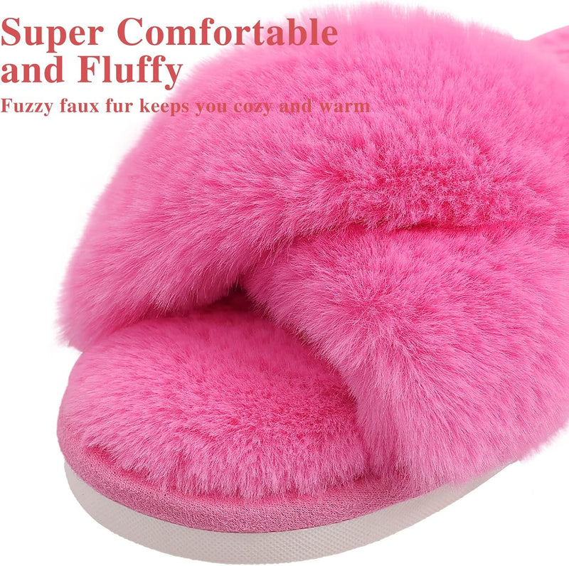 Fuzzy Slippers with Memory Foam - CloudStep