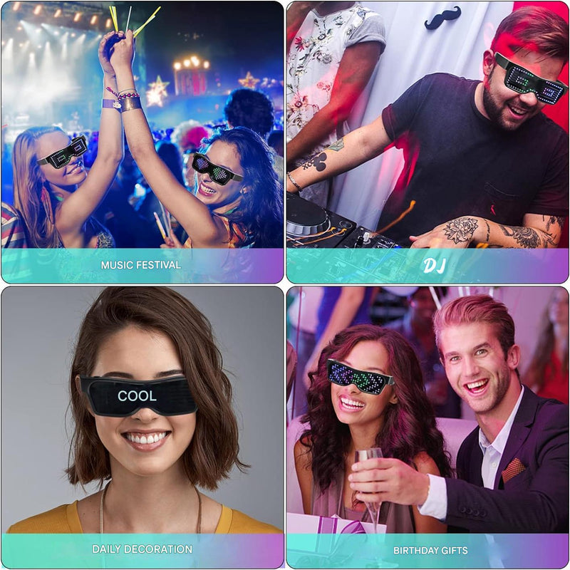 App-programmierbare LED Partybrille - GlowBeat
