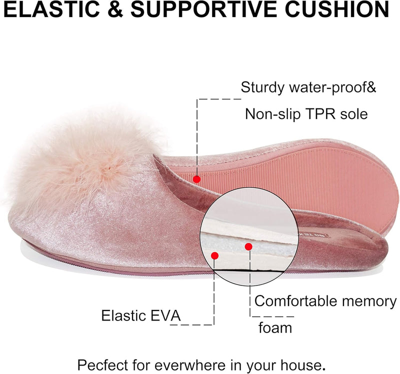 Cozy Velvet Memory Foam Slippers - VelvetEase