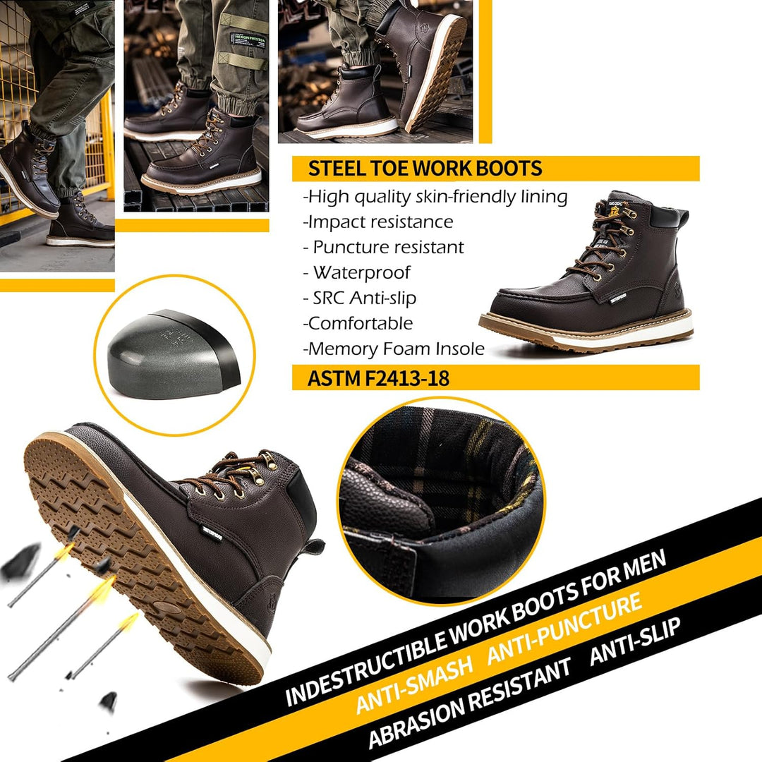 Robuste Wasserdichte Arbeitsstiefel für Herren - Timothy