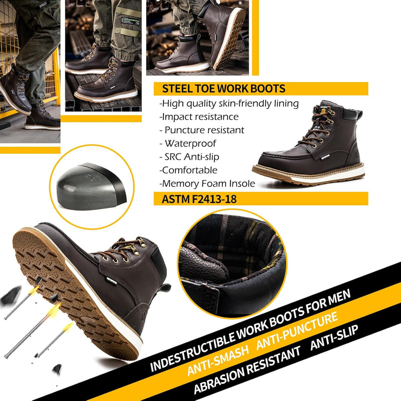 Robuste Wasserdichte Arbeitsstiefel für Herren - Timothy
