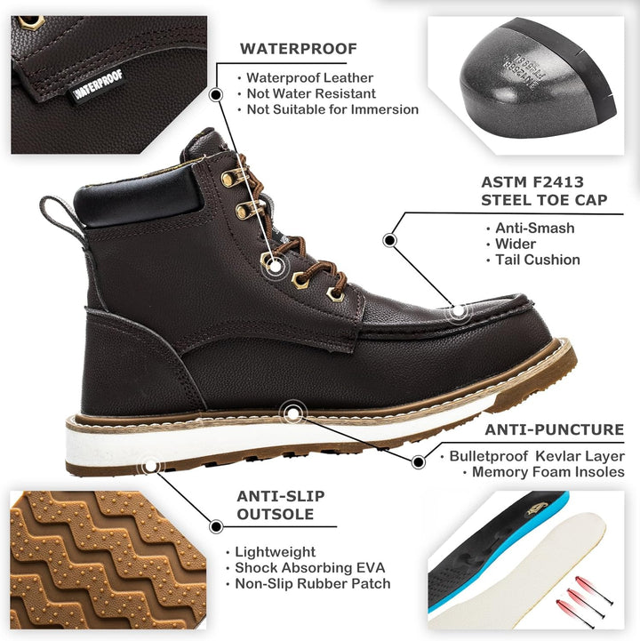 Robuste Wasserdichte Arbeitsstiefel für Herren - Timothy