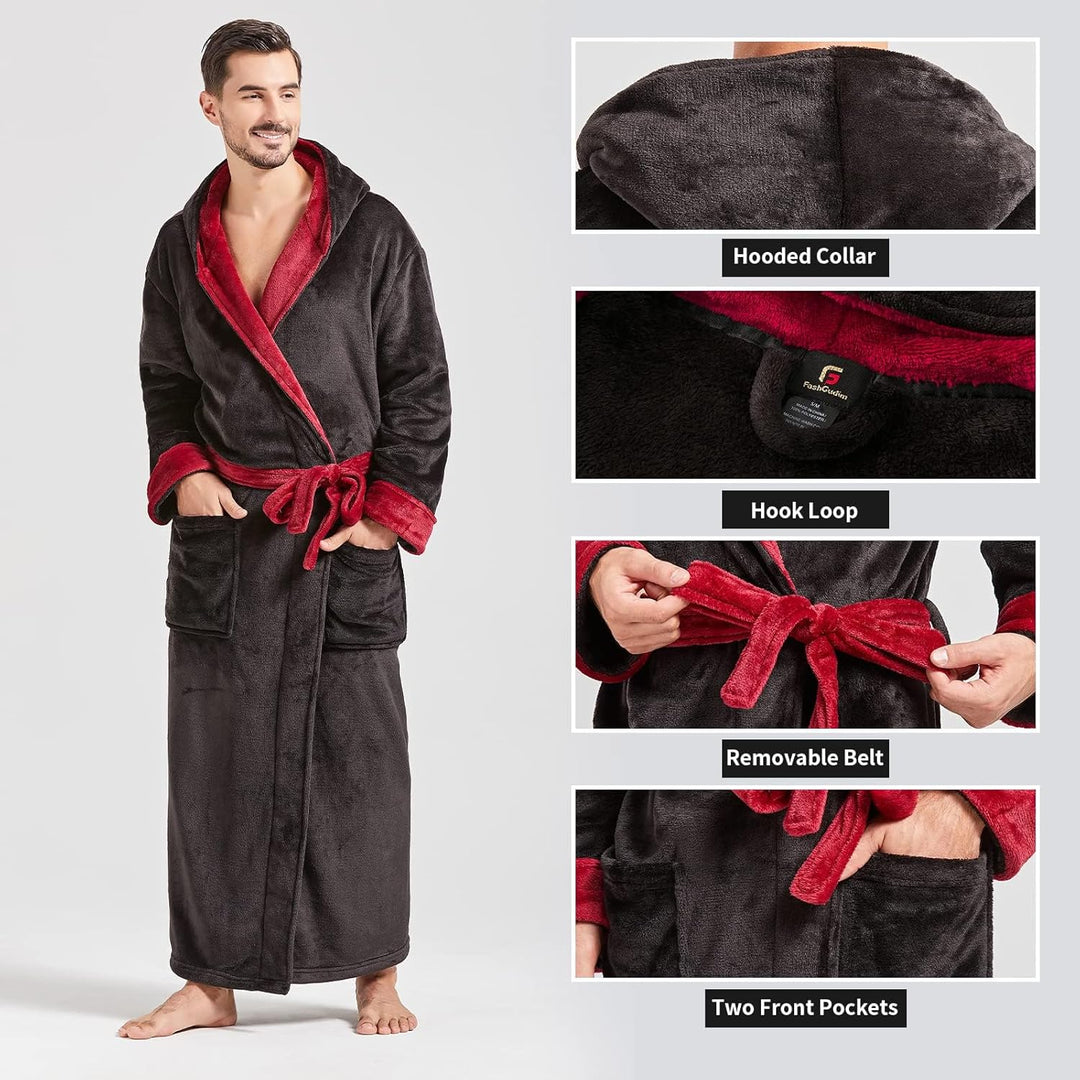 Bequemer Flanell Herren Bademantel - James