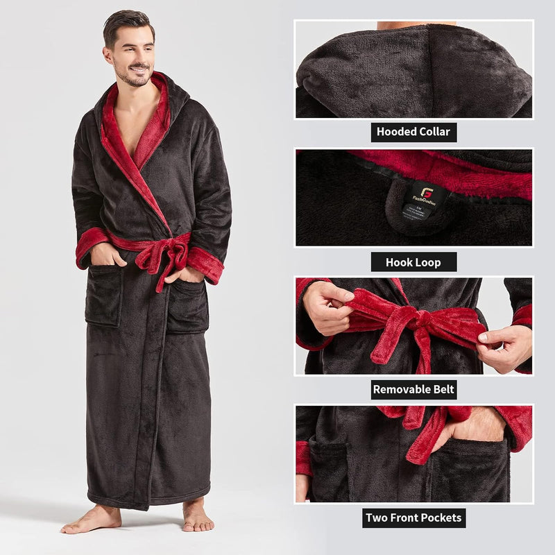 Bequemer Flanell Herren Bademantel - James