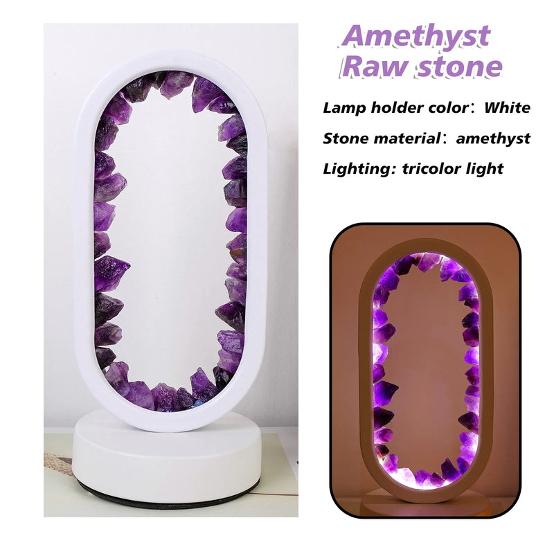 Handgefertigte Amethyst-Lampe - Serenith