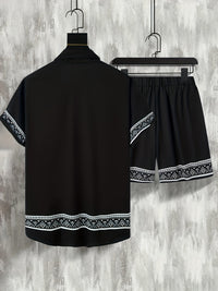 Zweiteiliges Boho-Sommer-Set Herren Hemd und Shorts Casual - Malik