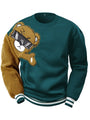 Herren Sweatshirt mit Gesticktem Cartoonbär - Jasper