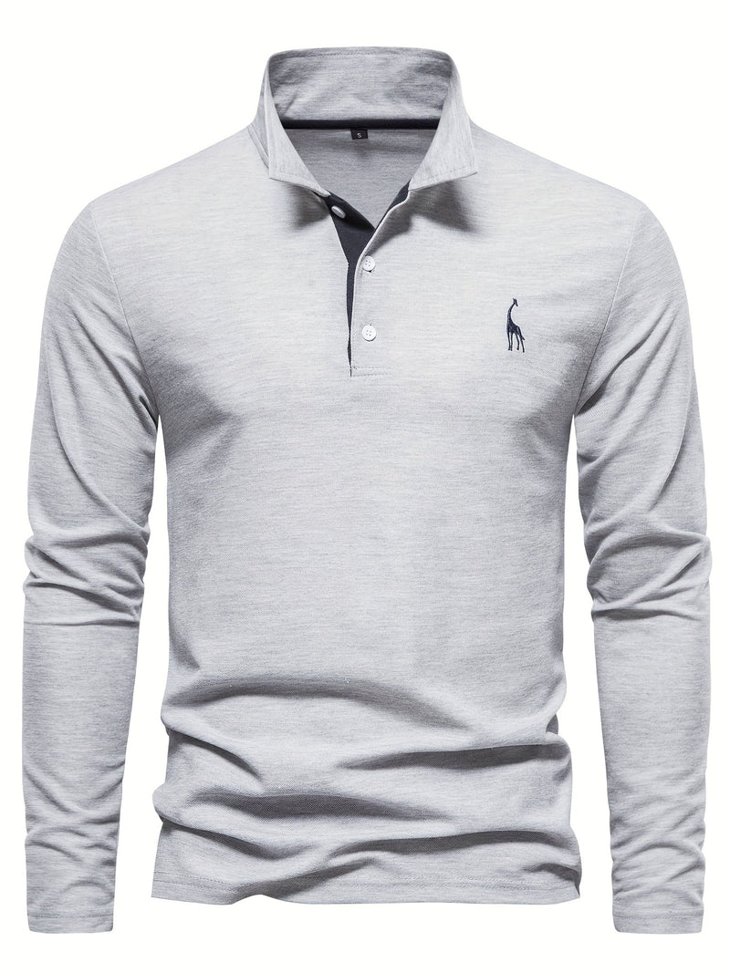 Bequemer Herren Polo mit Langen Ärmeln