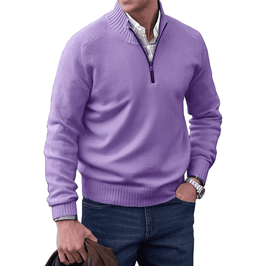 Kaschmirpullover mit Reißverschluss - Mason