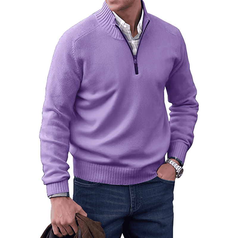 Kaschmirpullover mit Reißverschluss - Mason