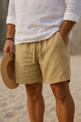 Lorenzo Men's Cotton-Linen Shorts – Lightweight & Breathable 1
