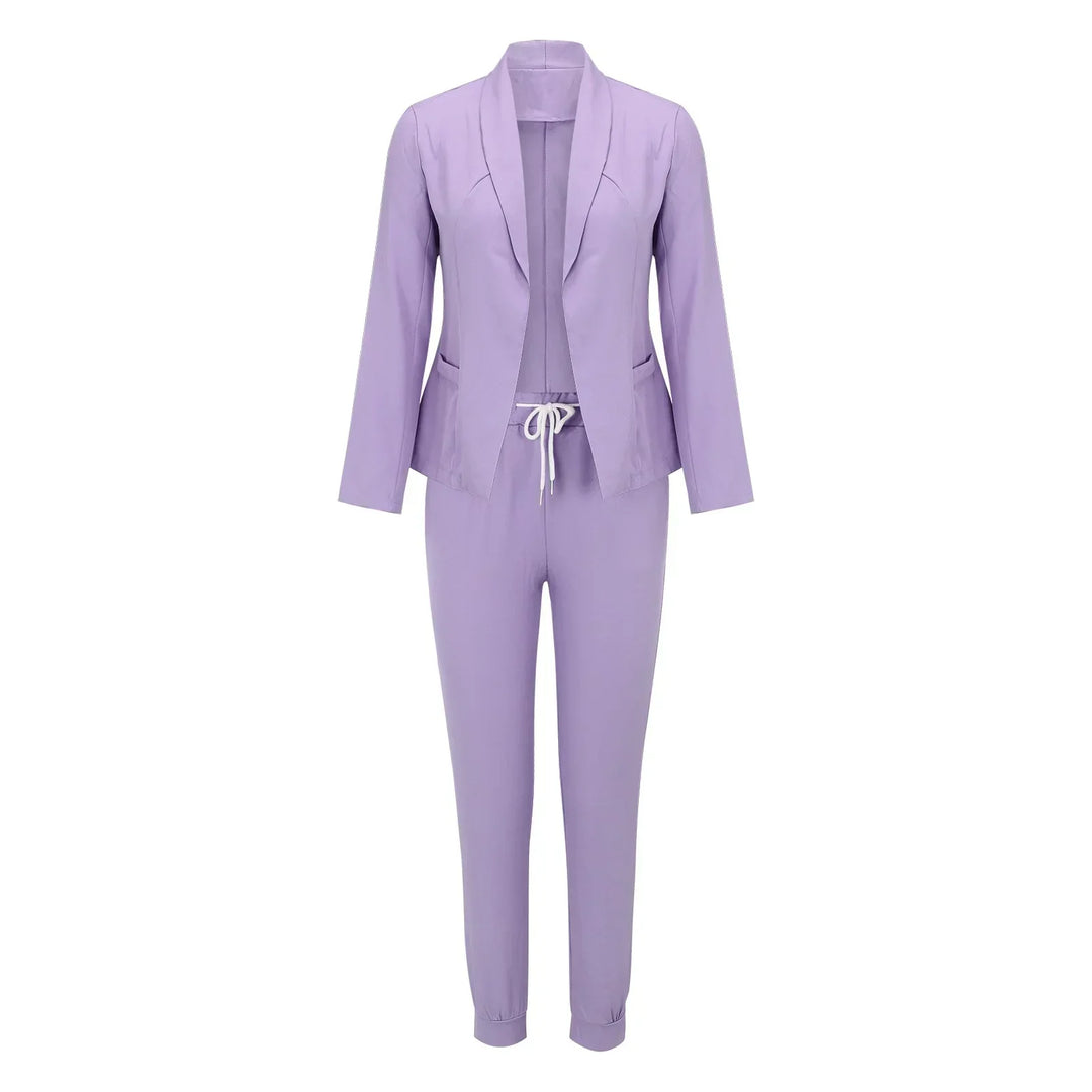 Casual Tweedelige Set met Strikceintuur – Liora