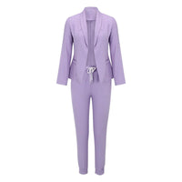 Casual Tweedelige Set met Strikceintuur – Liora