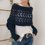 Double Sleeve Wrap Scarf - Cozy Knit Shawl with Built-In Sleeves 16