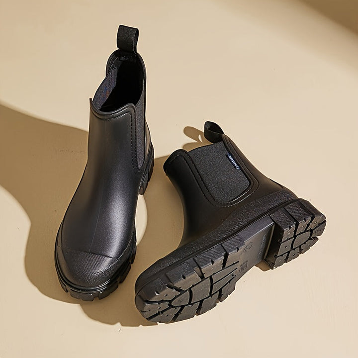 Women's waterproof mid-height rain boots with anti-slip sole – Selora