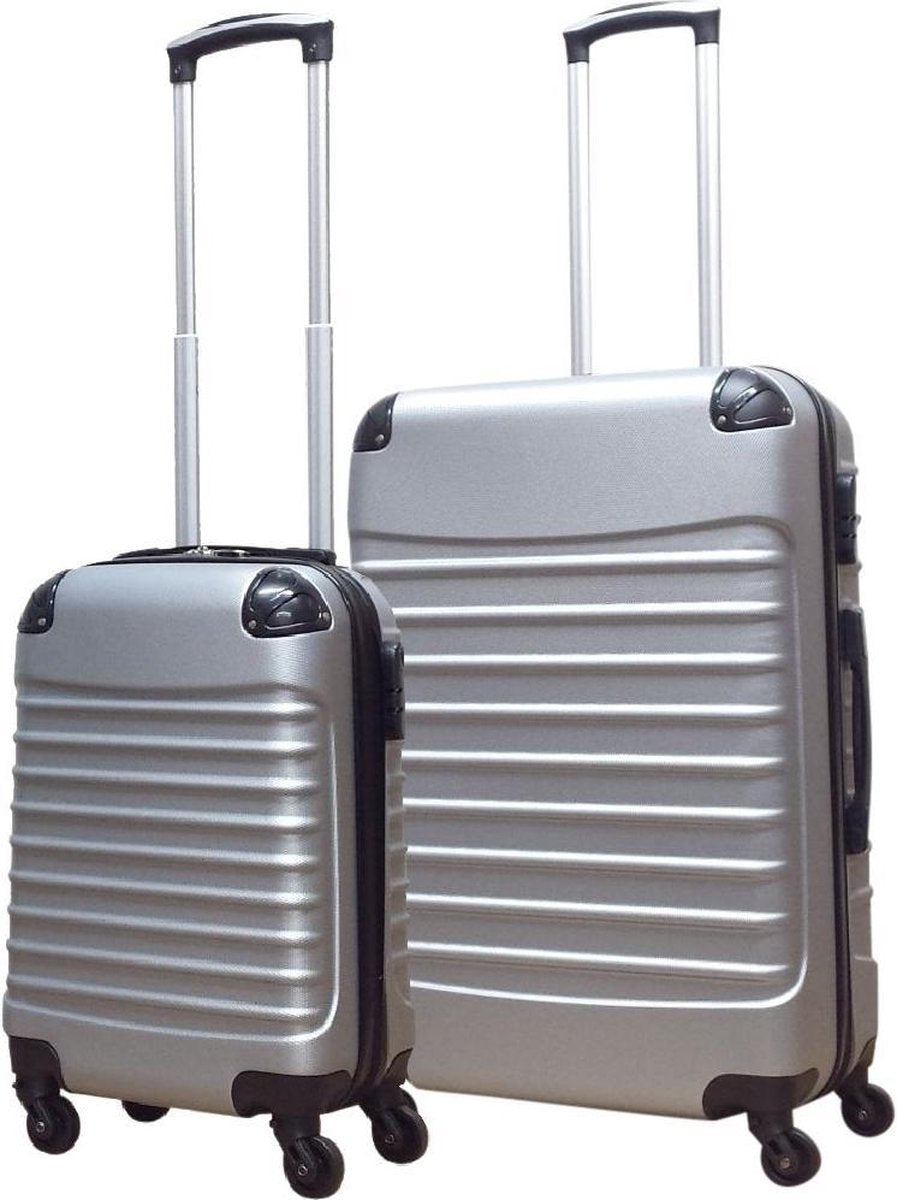 2-Delige Hardshell Kofferset – Milano Zilver