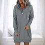 Minimalistischer langer Damen-Hoodie – Valeria