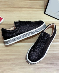Stilvolle Plateau-Glitzer-Damensneaker - Sienna