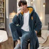Hooded Bathrobe Set | With Matching Lounge Pants