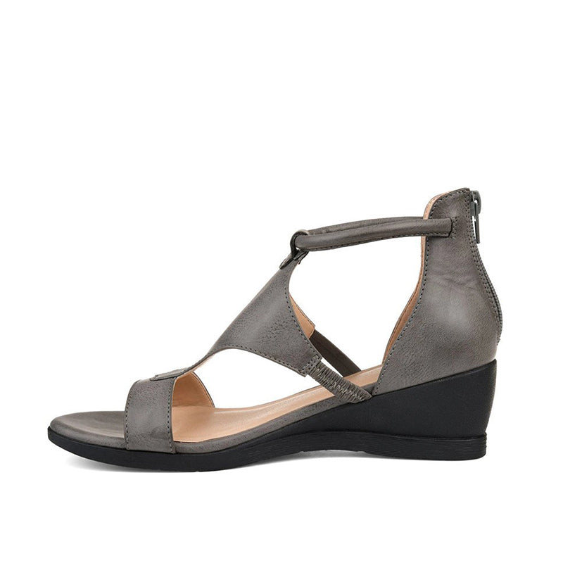 ElevateStyle Sandalen | Damensandalen mit erhöhtem Absatz und Knöchelriemendesign