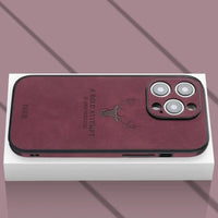 Luxe Hertenleren iPhone Hoes - Veltro