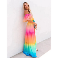 Robe d’été multicolore à coupe flatteuse – Alisha