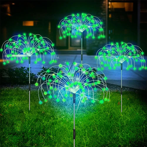 Waterdichte Solar Tuinlamp met Vuurwerkeffect – SparkGlow