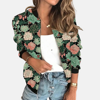 Damen Retro Bomberjacke mit Print - Zoë